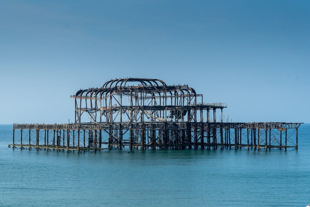 What are the Dangers of Drinking Heavy Metals? Metal structure sitting above an ocean