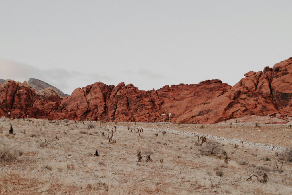 Accessing Water in Deserted Regions, a picture of a desert and a rock formation